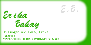 erika bakay business card